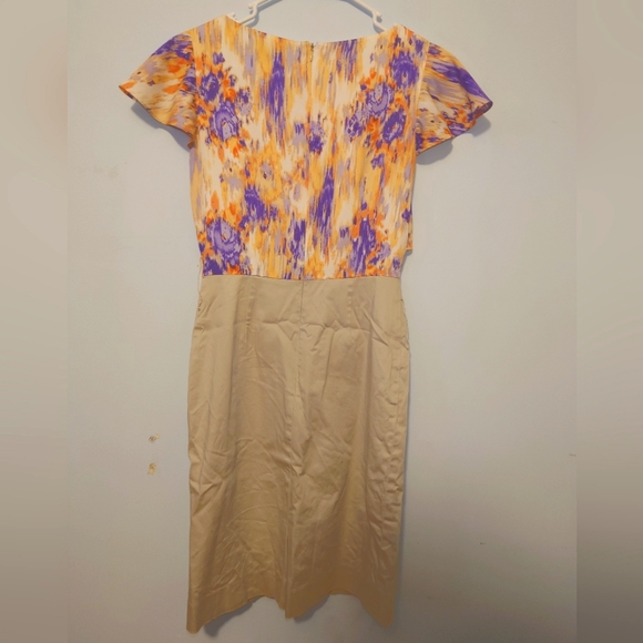 Abstract Ruffle Top Work Dress - Picture 2 of 2